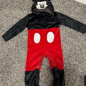 Disney Mickey Mouse Kids Footie - Black and Red